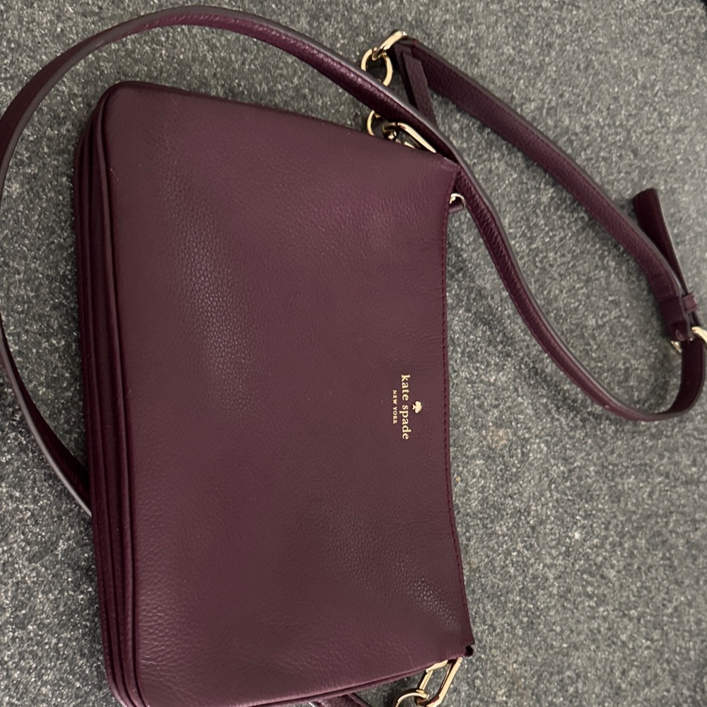NWOT Kate Spade Deep Purple Crossbody Bag